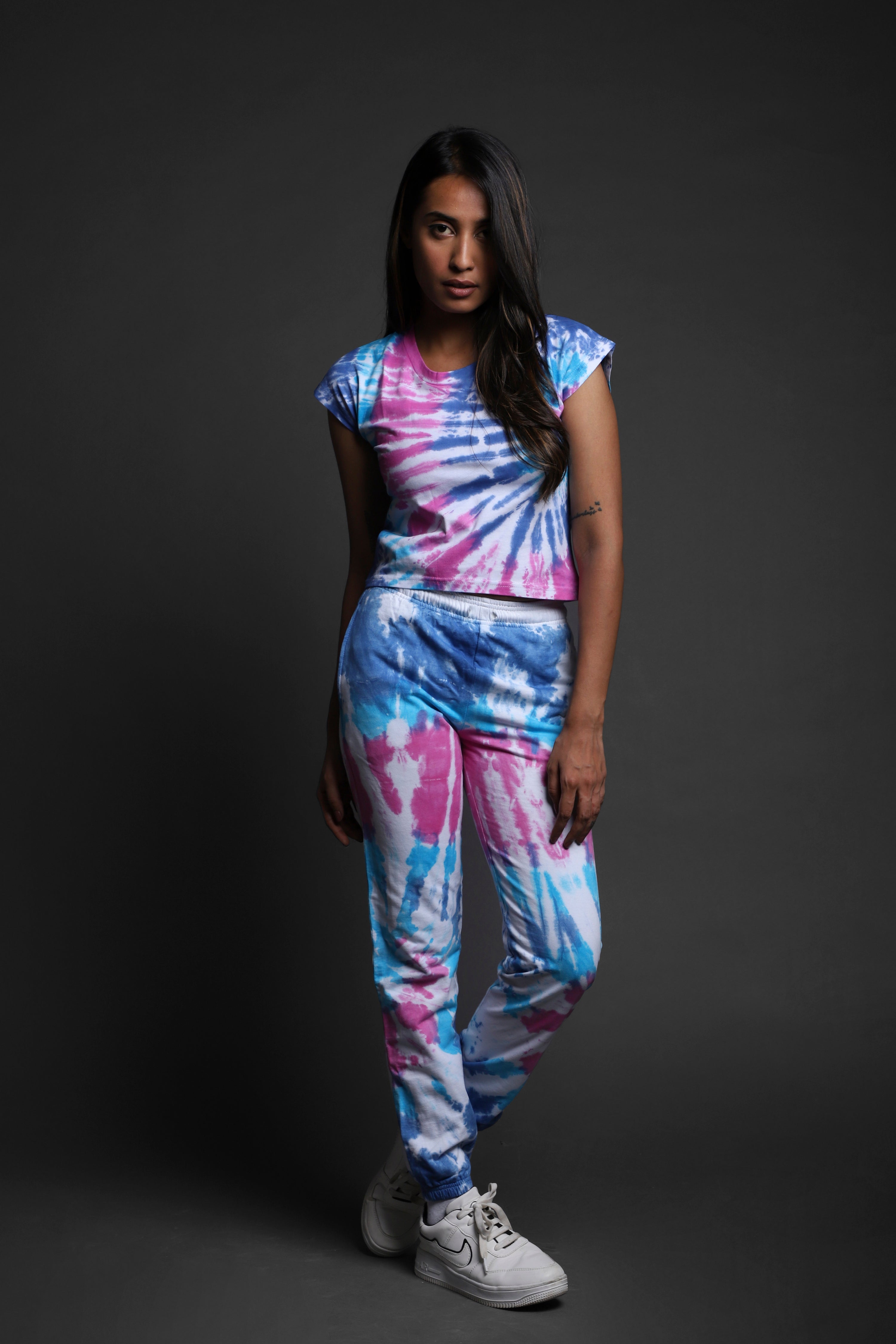 Womens tie sale dye tracksuit set