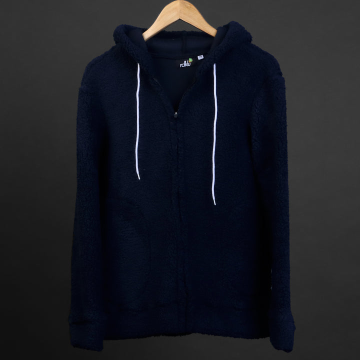 Midnight blue * Unisex Fur Hoodie #4