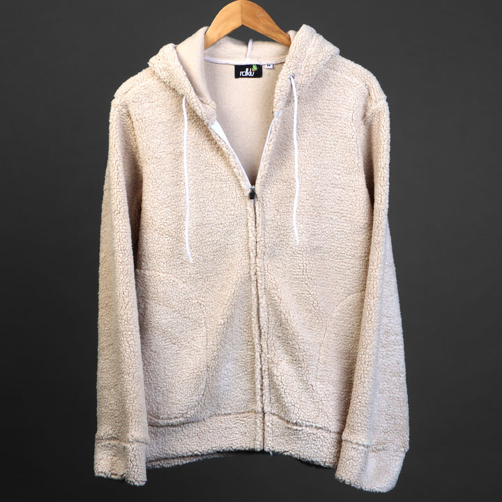 Cream * Unisex Fur Hoodie #5