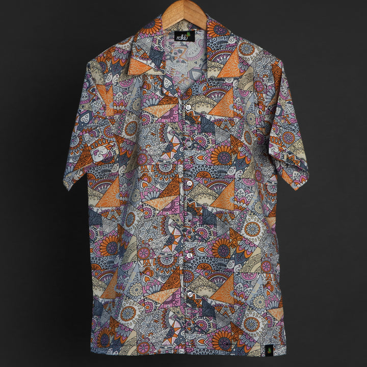 RDKLU Cuban Collar Shirt For Men #128