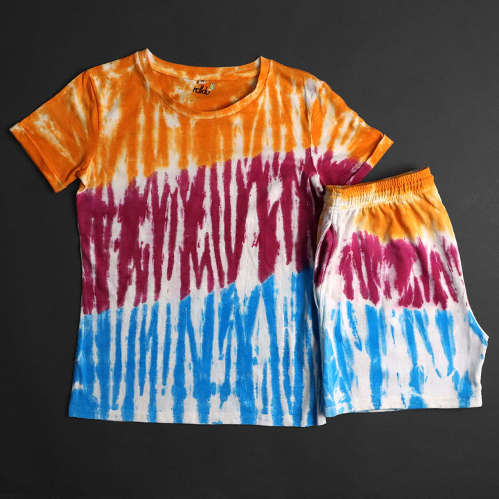 Men's Tie & Dye Co-Ord Tee & Shorts Set#26