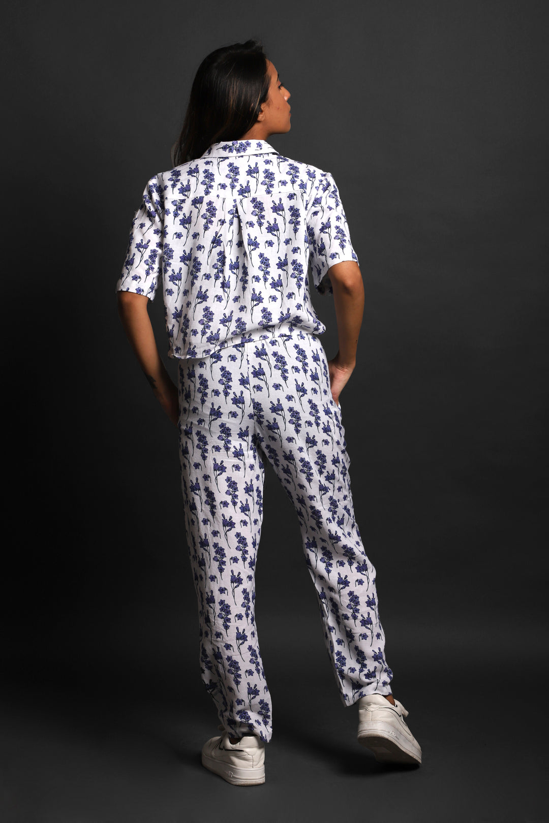 Women's Printed Crop shirt & Pant Set#3