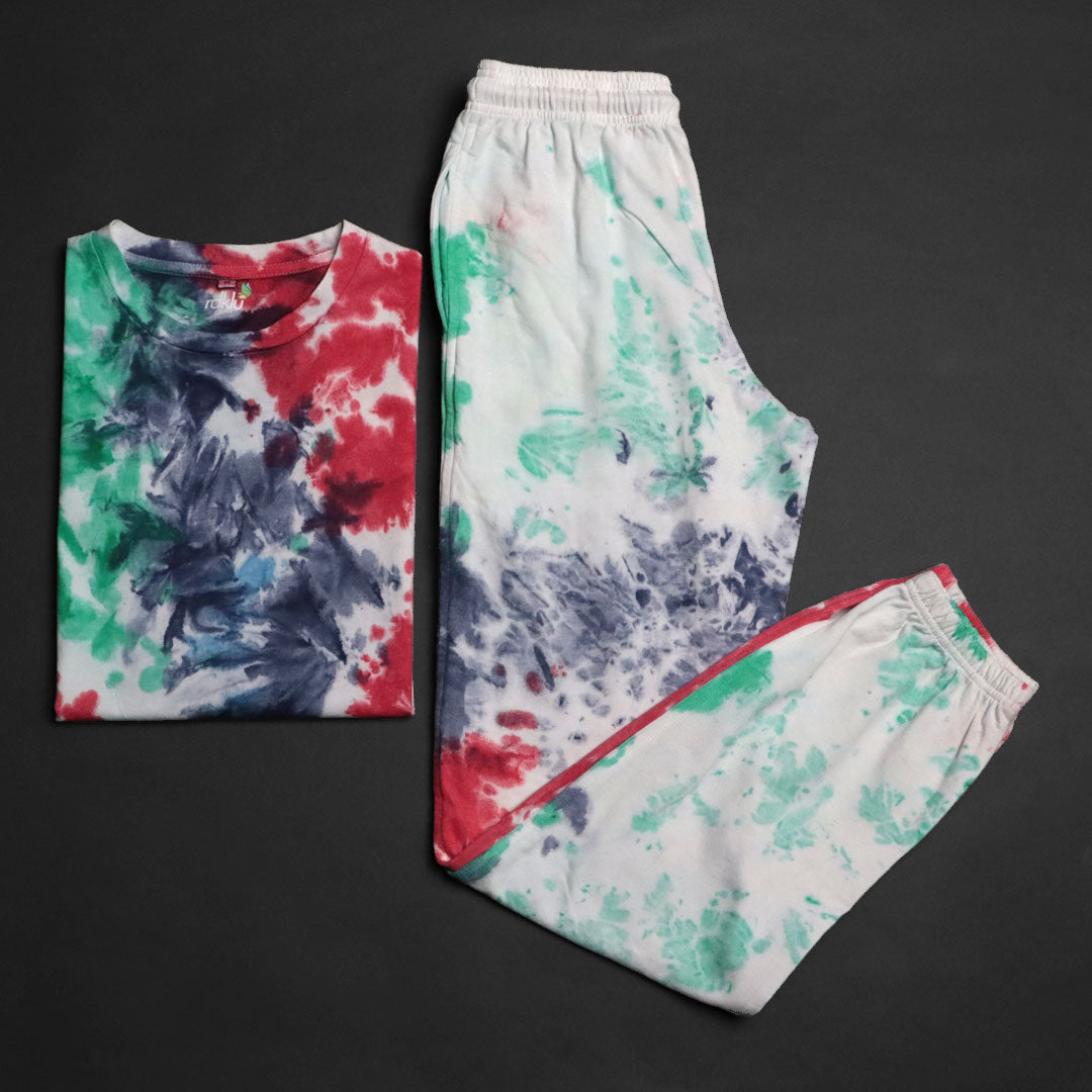 Men's  Tie & Dye Co-Ord Tee Jogger Set#2